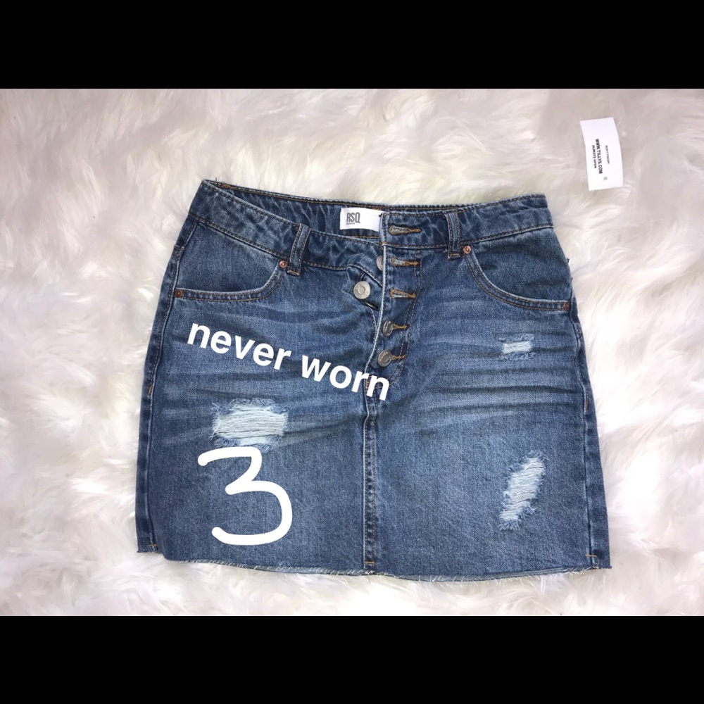 High Waisted  RSQ Jean Skirt